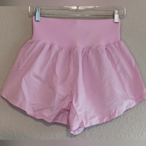 Free People Movement NWT Carpe Diem Powder Pink/ Rose Athletic Shortie Shorts M - Picture 2 of 13